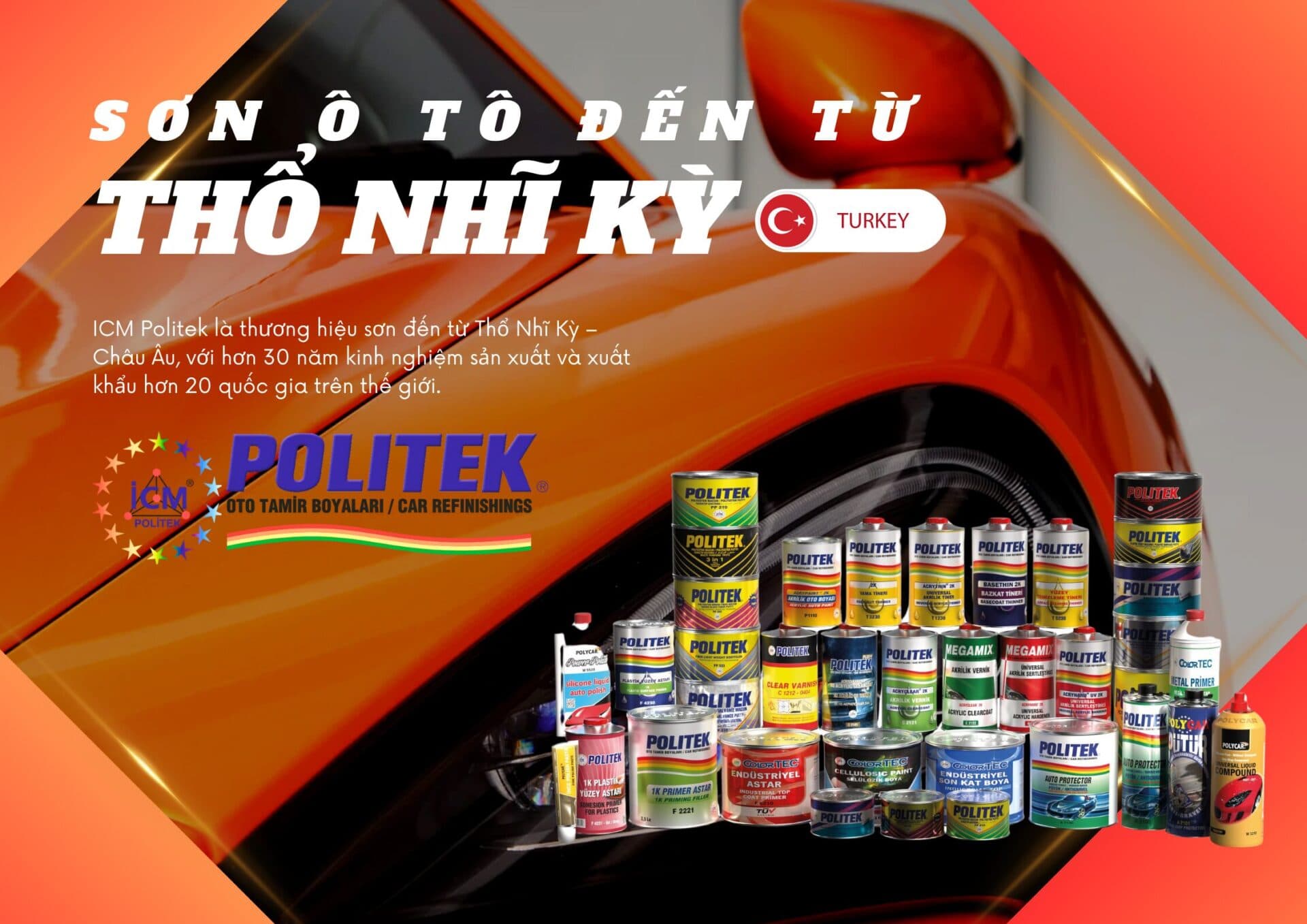 SƠN Ô TÔ POLITEK (THỔ NHĨ KỲ) CHÍNH THỨC RA MẮT TẠI VIỆT NAM