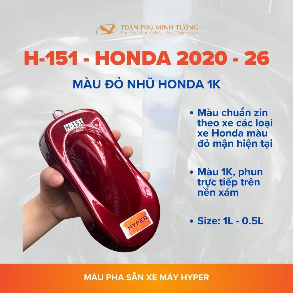 Sơn đỏ đô Honda Airblade / Vision H-151