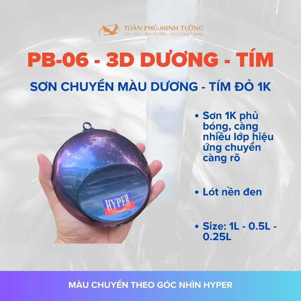 PB-06 — Sơn chuyển màu dương – tím đỏ 1K