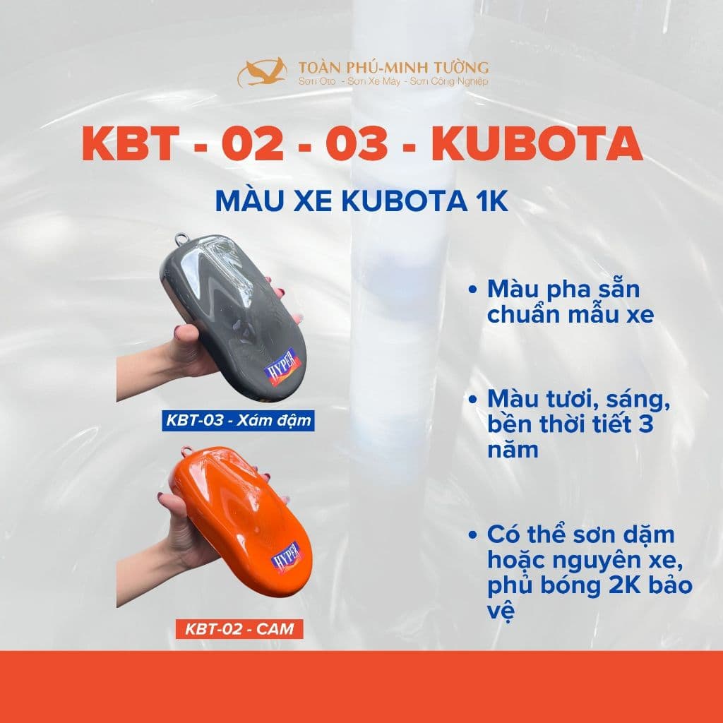 Sơn KUBOTA xám / cam KBT-02/03
