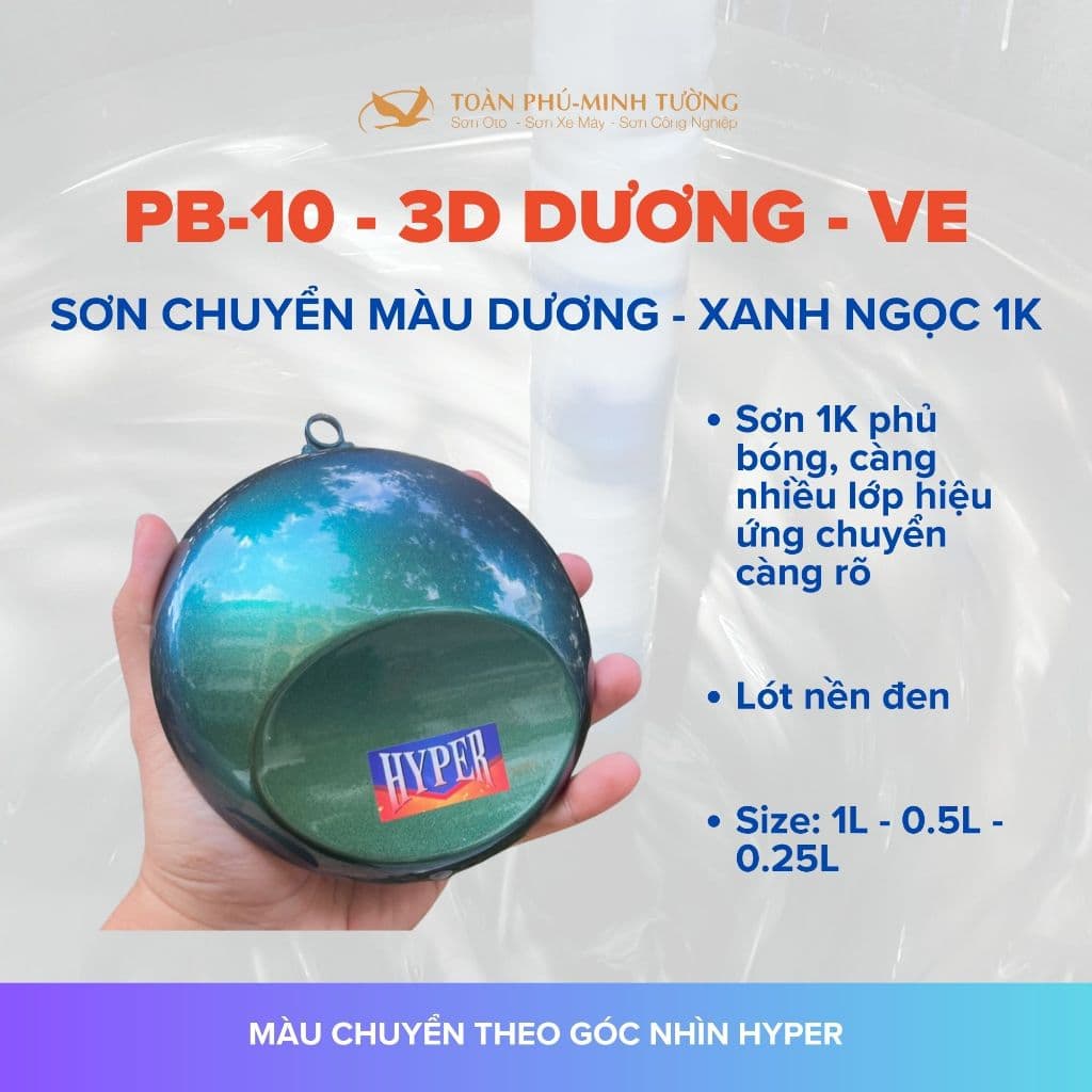 PB-10 — Sơn chuyển màu dương – xanh ngọc 1K