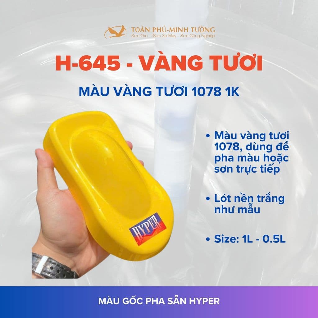 H-645 — Màu vàng tươi 1078 1K