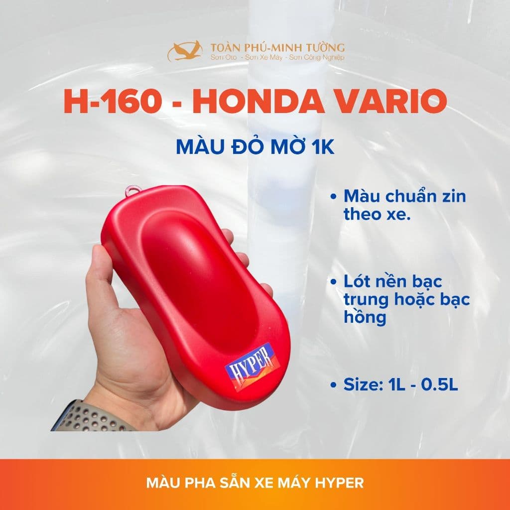 Sơn đỏ ánh cam Honda Vario H-160