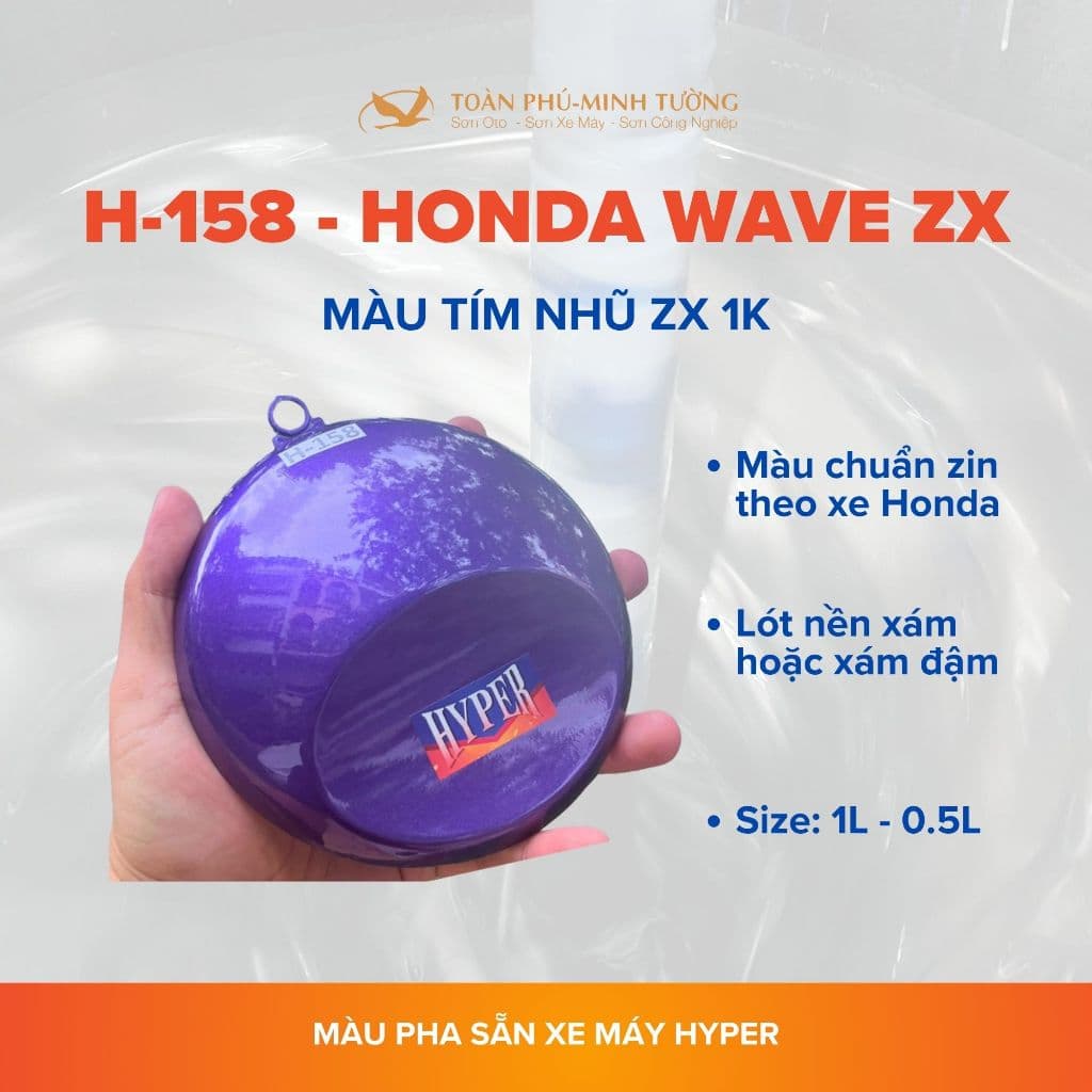 H-158 — Màu tím nhũ ZX 1K