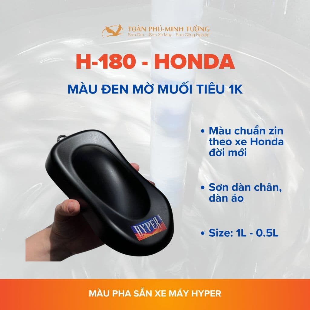 H-180 — Màu đen mờ muối tiêu 1K