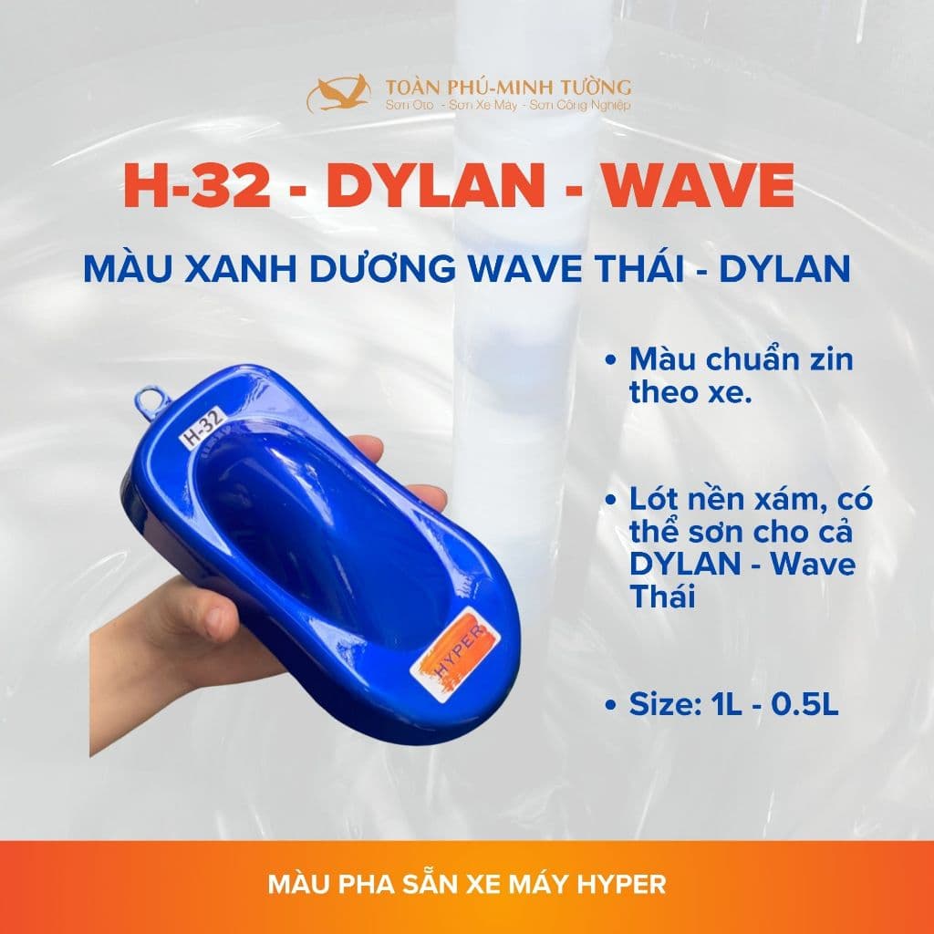 H-32 — Màu xanh dương Wave Thái – Dylan 1K