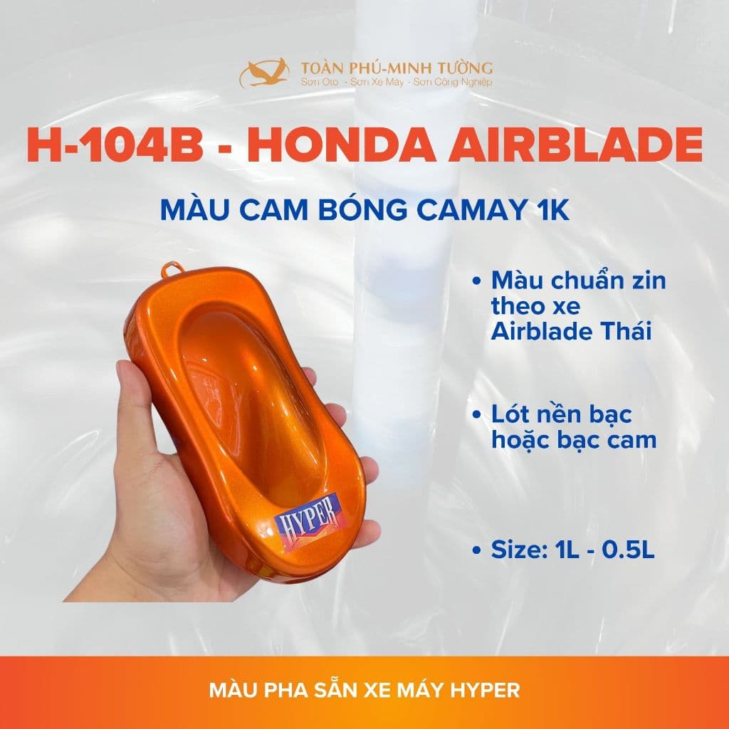 H-104B — Màu cam bóng camay 1K