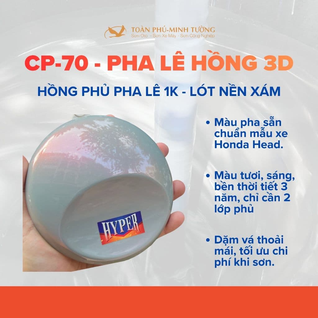 CP-70 — Hồng phủ pha lê 1K – lót nền xám