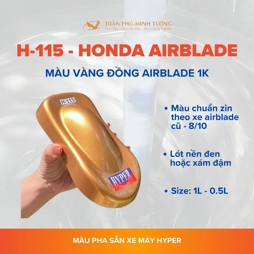 H-115 — Màu vàng đồng Airblade 1K