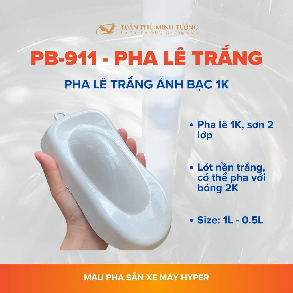 PB-911 — Pha lê trắng ánh bạc 1K