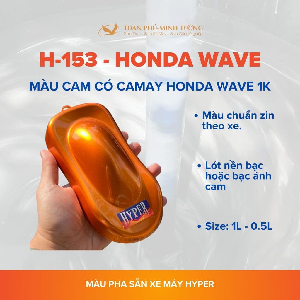 H-153 — Màu cam có camay Honda Wave 1K