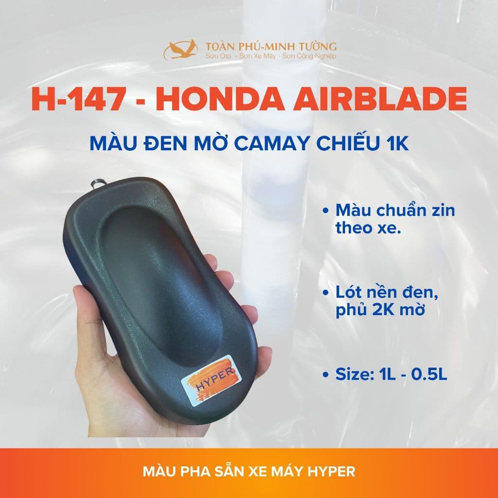 H-147 — Màu đen mờ camay chiếu 1K