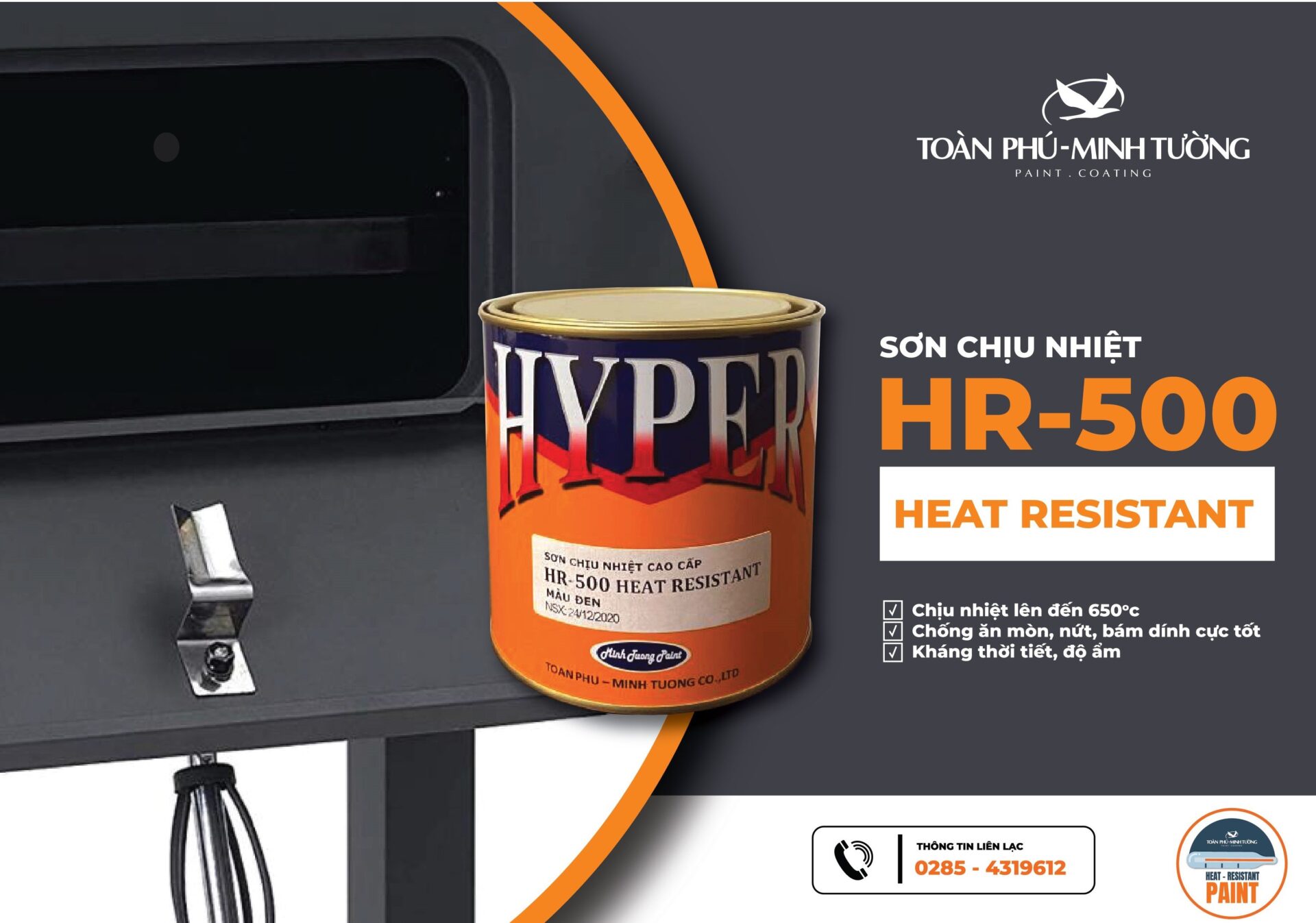 SƠN HYPER CHỊU NHIỆT HR-500 – Lựa chọn duy nhất mà bạn cần!